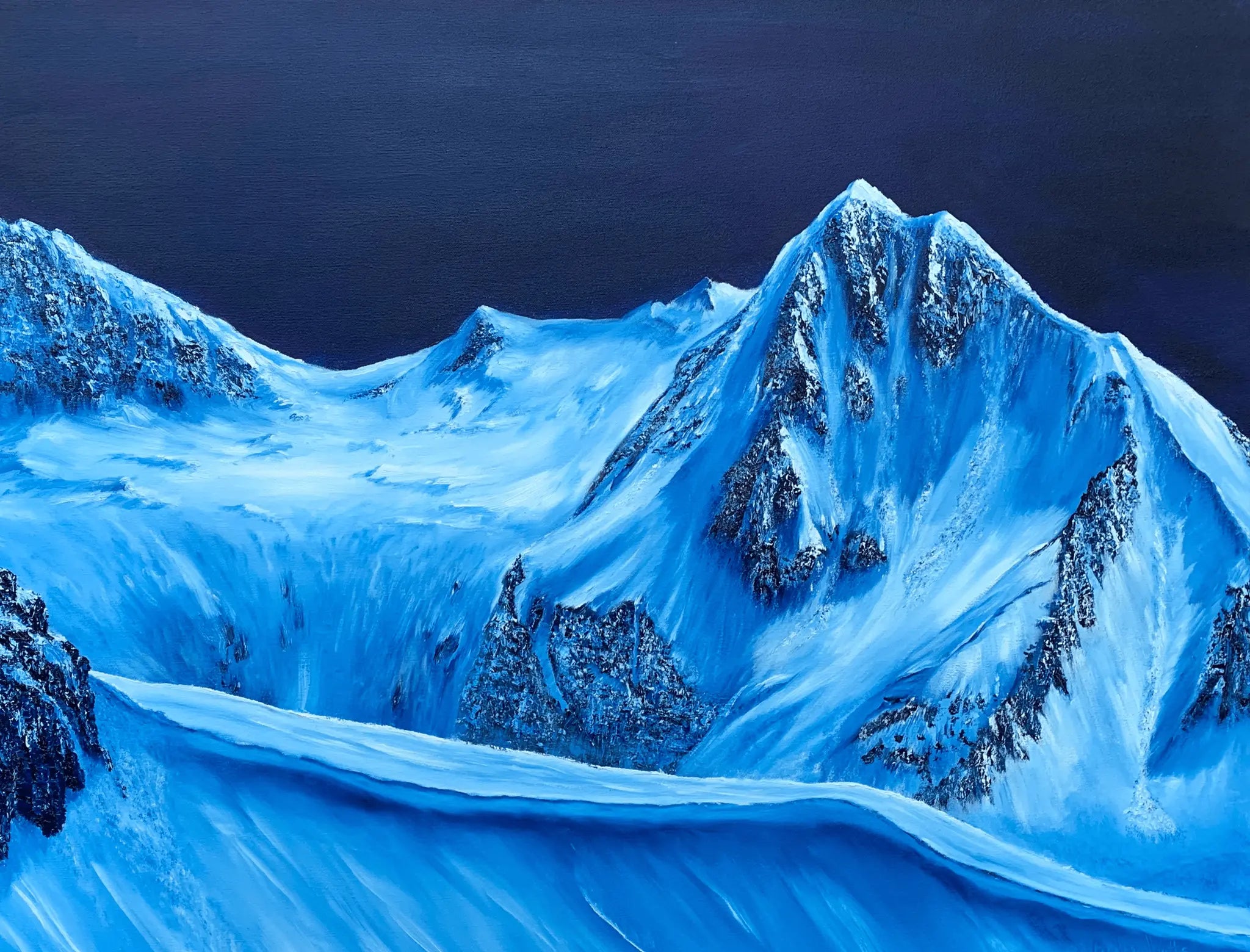 Mountain Landscape Art: "Overlord Mountain & Fissile Peak - Whistler BC" - The Art Shop | Artist Graham Watts