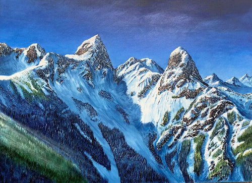 Art Commission "The Lions, Vancouver BC" 40 x 30 inches - Sandy K.   - The Art Shop | Artist Graham Watts