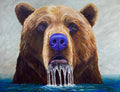 wildlife oil painting "Grizz" – Grizzly Bear - by Artist Graham Watts